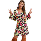 Hippie Print Dress Women Clothing